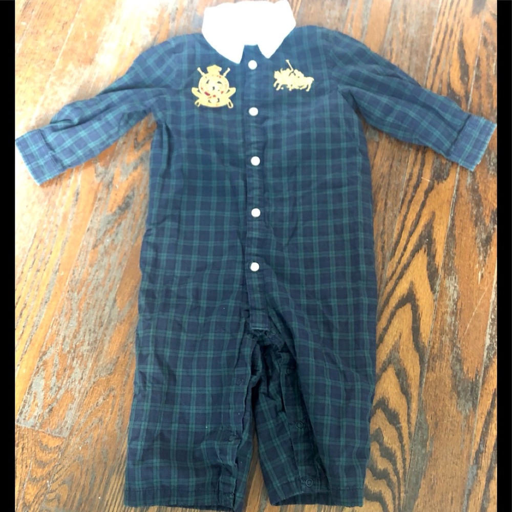 Ralph Lauren Plaid Embroidered One Piece
